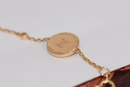 [Zalyn]STAR AND SUN 4 MOTIF ROSE GOLD MALACHITE BRACELET