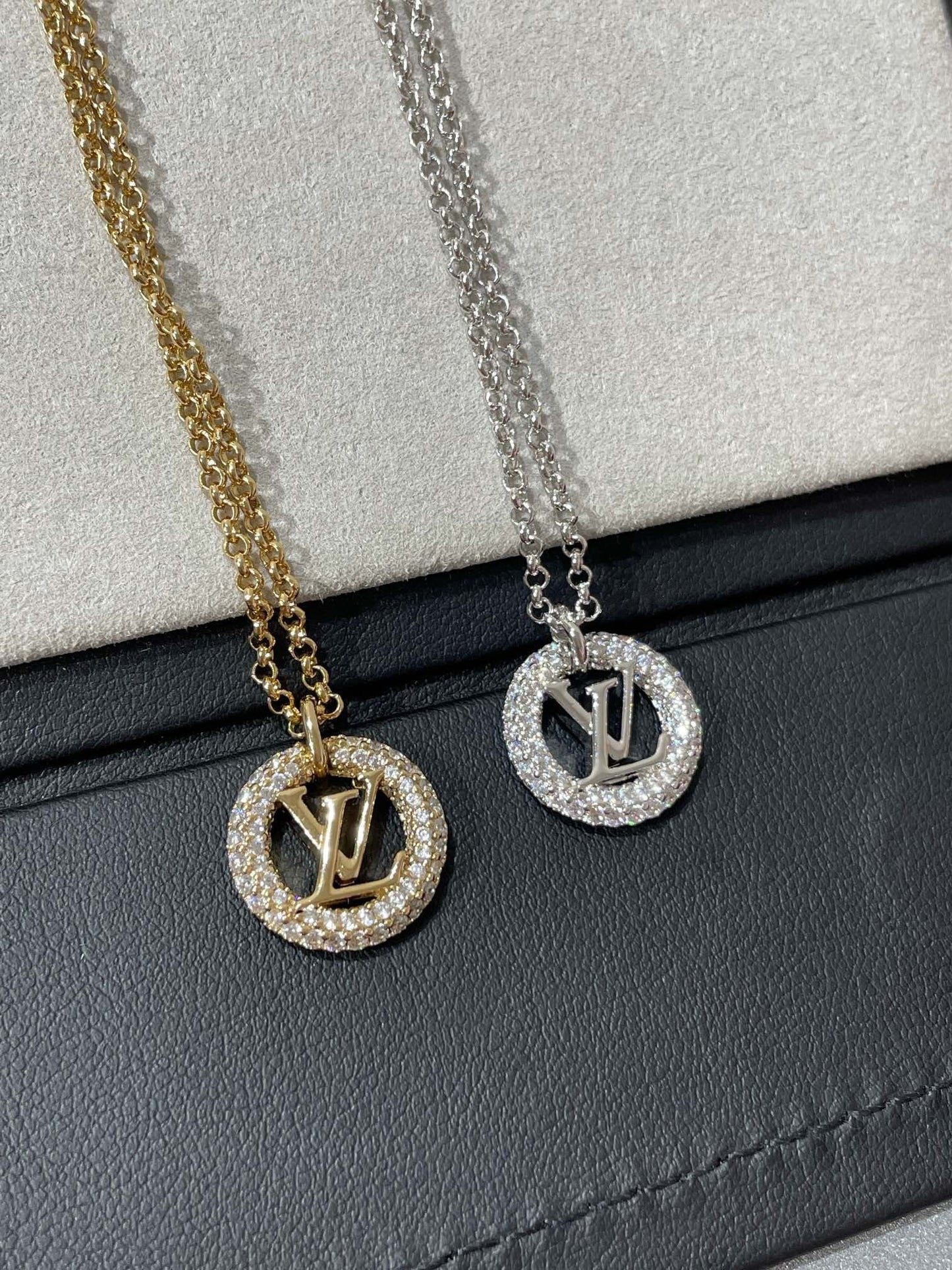 [Zalyn]BY NIGHT DIAMOND PAVED NECKLACE