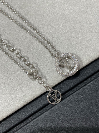 [Zalyn]BY NIGHT DIAMOND PAVED NECKLACE