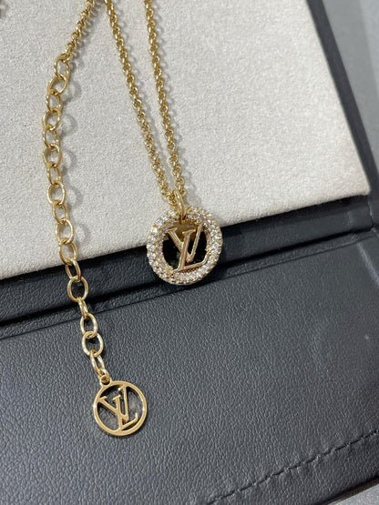 [Zalyn]BY NIGHT DIAMOND PAVED NECKLACE