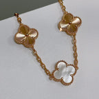 [Zalyn Jewelry ]CLOVER WHITE PEARL MOP 5 MOTIF BRACELET COLLECTION