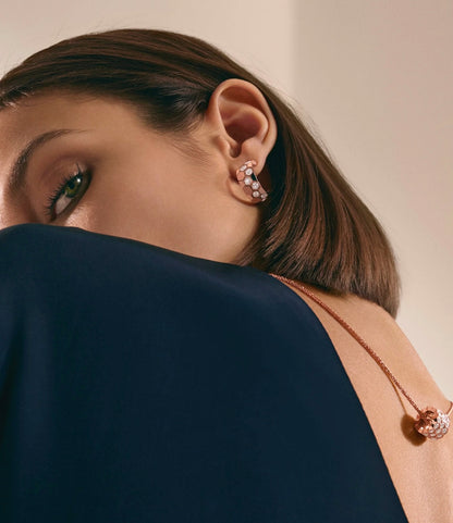 [Zalyn]BEE LOVE DIAMOND HOOP EARRINGS
