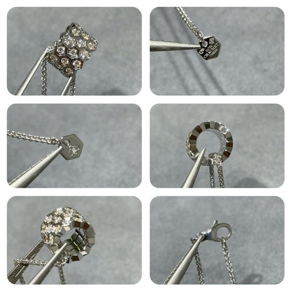 [Zalyn]BEE LOVE DIAMOND PAVED 3 ROW NECKLACE