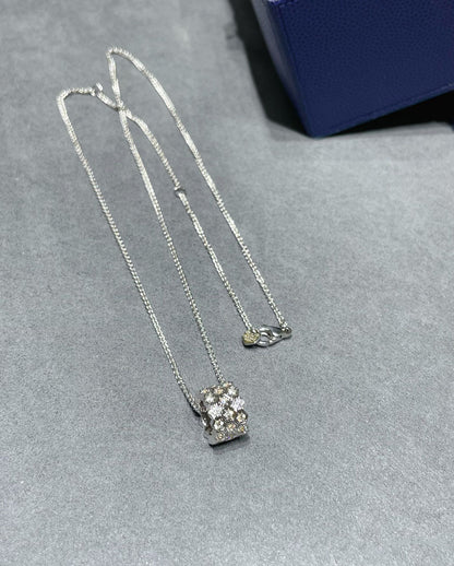 [Zalyn]BEE LOVE DIAMOND PAVED 3 ROW NECKLACE