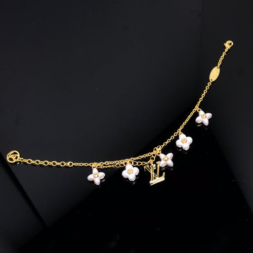 [Zalyn]LOGO 6 MOTIF STAR AND SUN GOLD BRACELET
