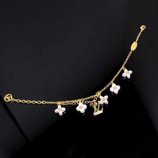 [Zalyn]LOGO 6 MOTIF STAR AND SUN GOLD BRACELET