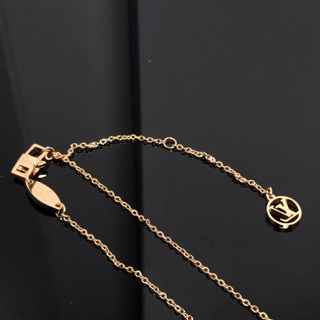 [Zalyn]COLOR BLOSSOM PINK MOP SUN GOLD NECKLACE