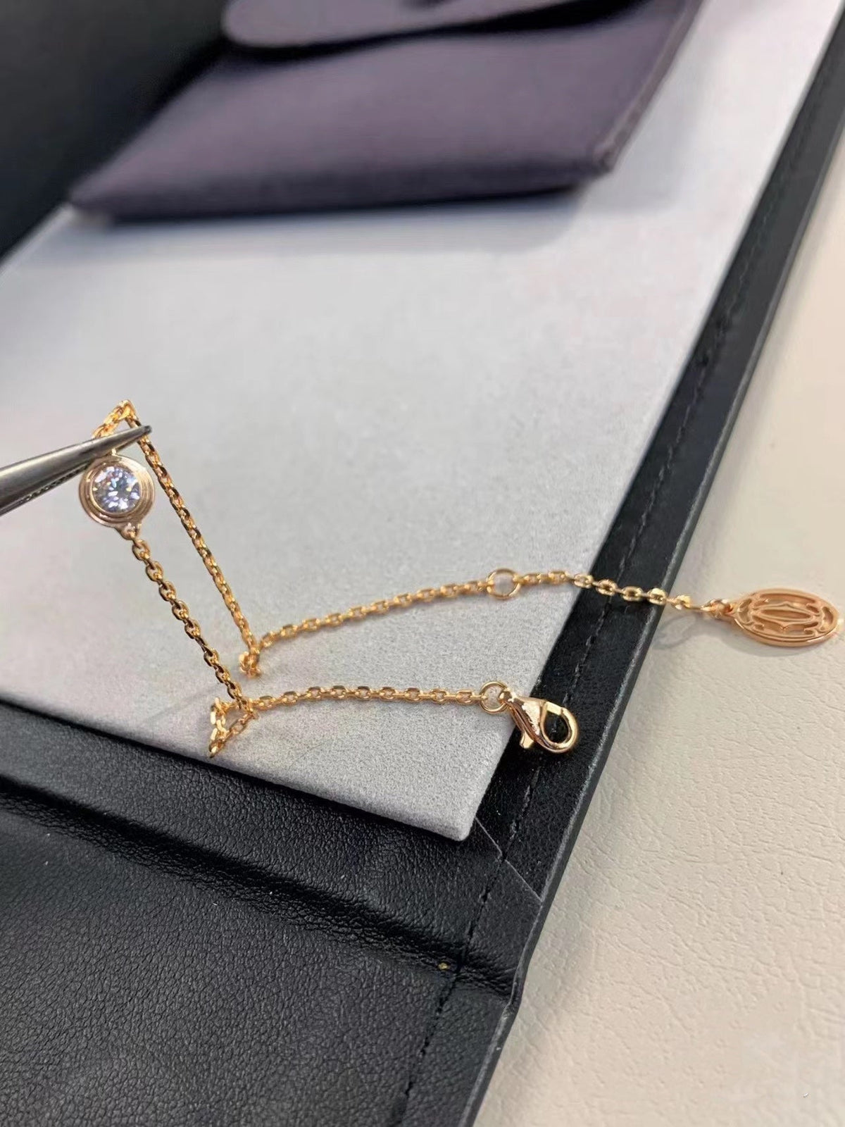 [Zalyn Jewelry ]DAMOUR DIAMOND LINK BRACELET