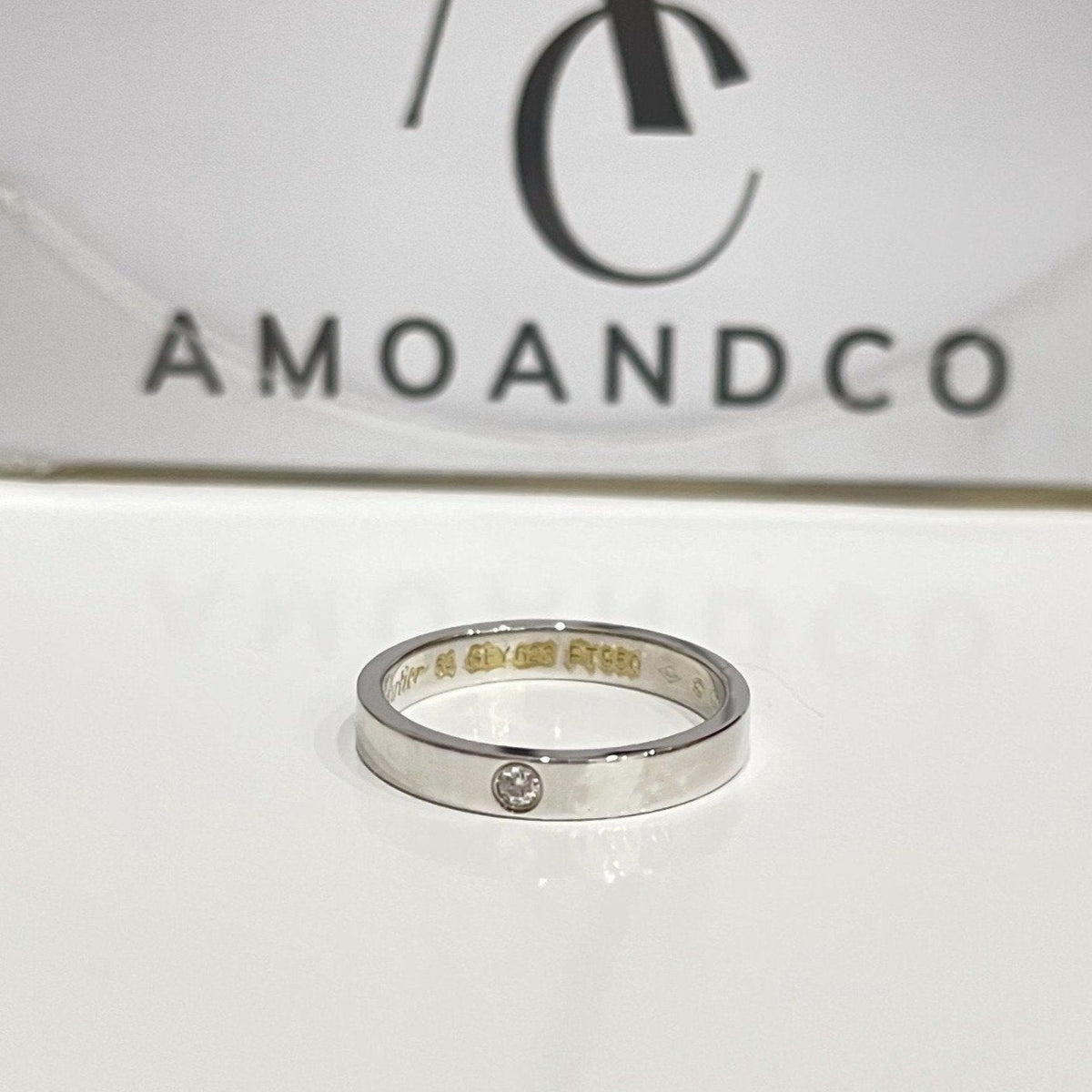 [Zalyn Jewelry ]LOVE RING 4MM 1 DIAMOND