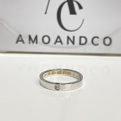 [Zalyn Jewelry ]LOVE RING 4MM 1 DIAMOND