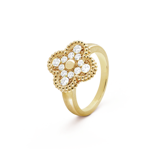 [Zalyn Jewelry ]CLOVER DIAMOND RING