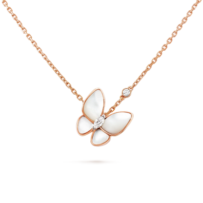 [Zalyn Jewelry ]BUTTERFLY MOP DIAMOND NECKLACE