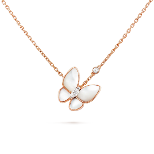 [Zalyn Jewelry ]BUTTERFLY MOP DIAMOND NECKLACE