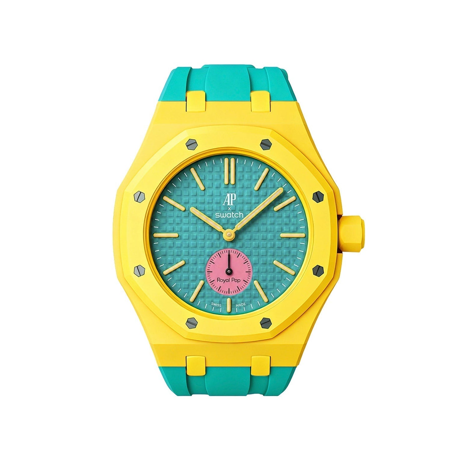 [Zalyn]Royal Oak Pop Exclusive Bioceramic Case & Silicone Strap Mix Color