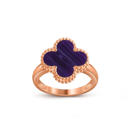 [Zalyn]LUCKY CLOVER VINTAGE ROSE GOLD RING COLLECTION