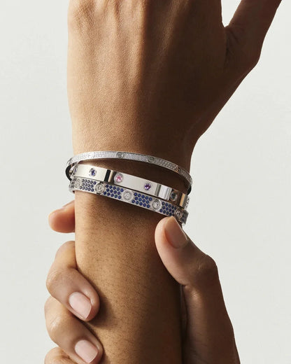 [Zalyn]CLASSIC 6.1MM LOVE BRACELET 10-DIAMOND FULL PAVÉ