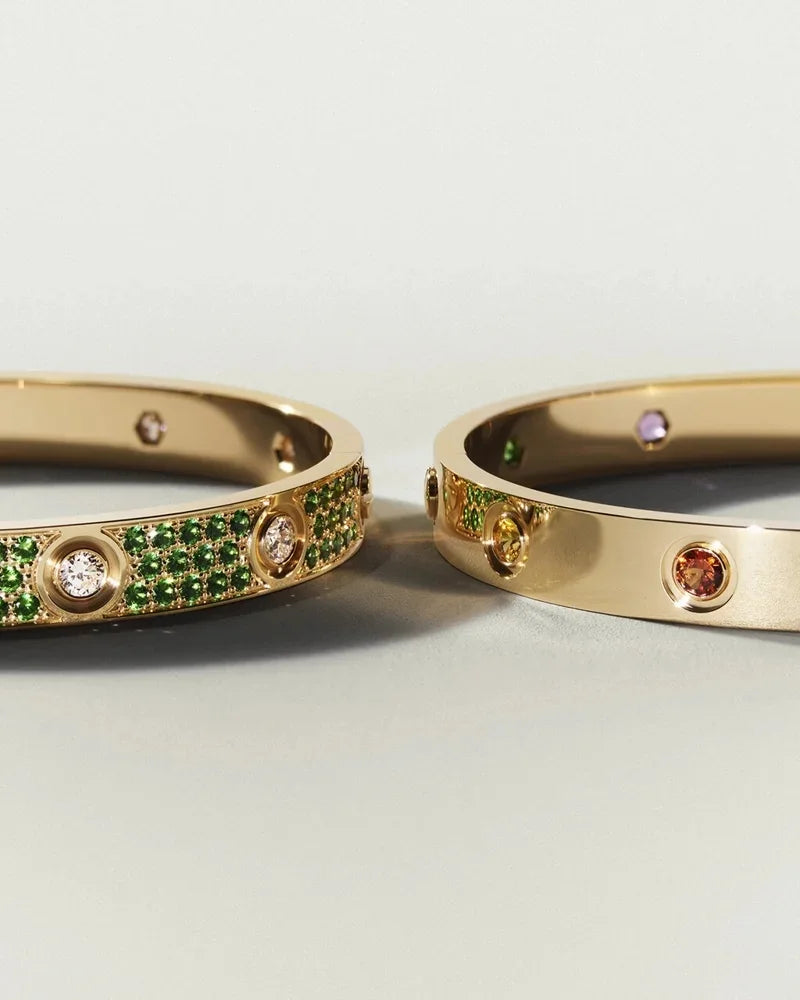 [Zalyn]CLASSIC 6.1MM LOVE BRACELET 10-DIAMOND FULL PAVÉ