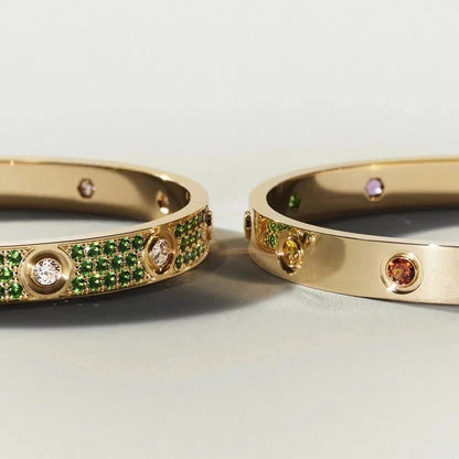 [Zalyn]CLASSIC 6.1MM LOVE BRACELET 10-DIAMOND MULTICOLOR