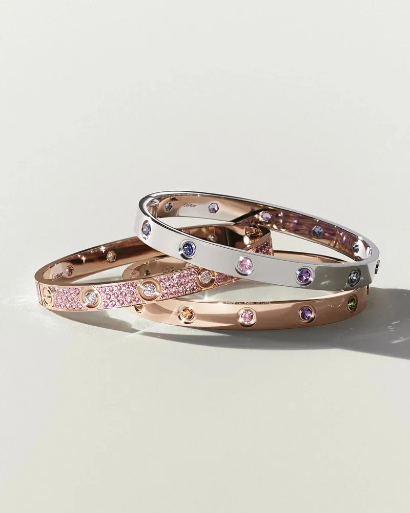 [Zalyn]CLASSIC 6.1MM LOVE BRACELET 10-DIAMOND FULL PAVÉ