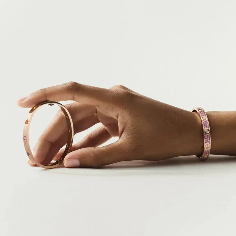 [Zalyn]CLASSIC 6.1MM LOVE BRACELET 10-DIAMOND MULTICOLOR