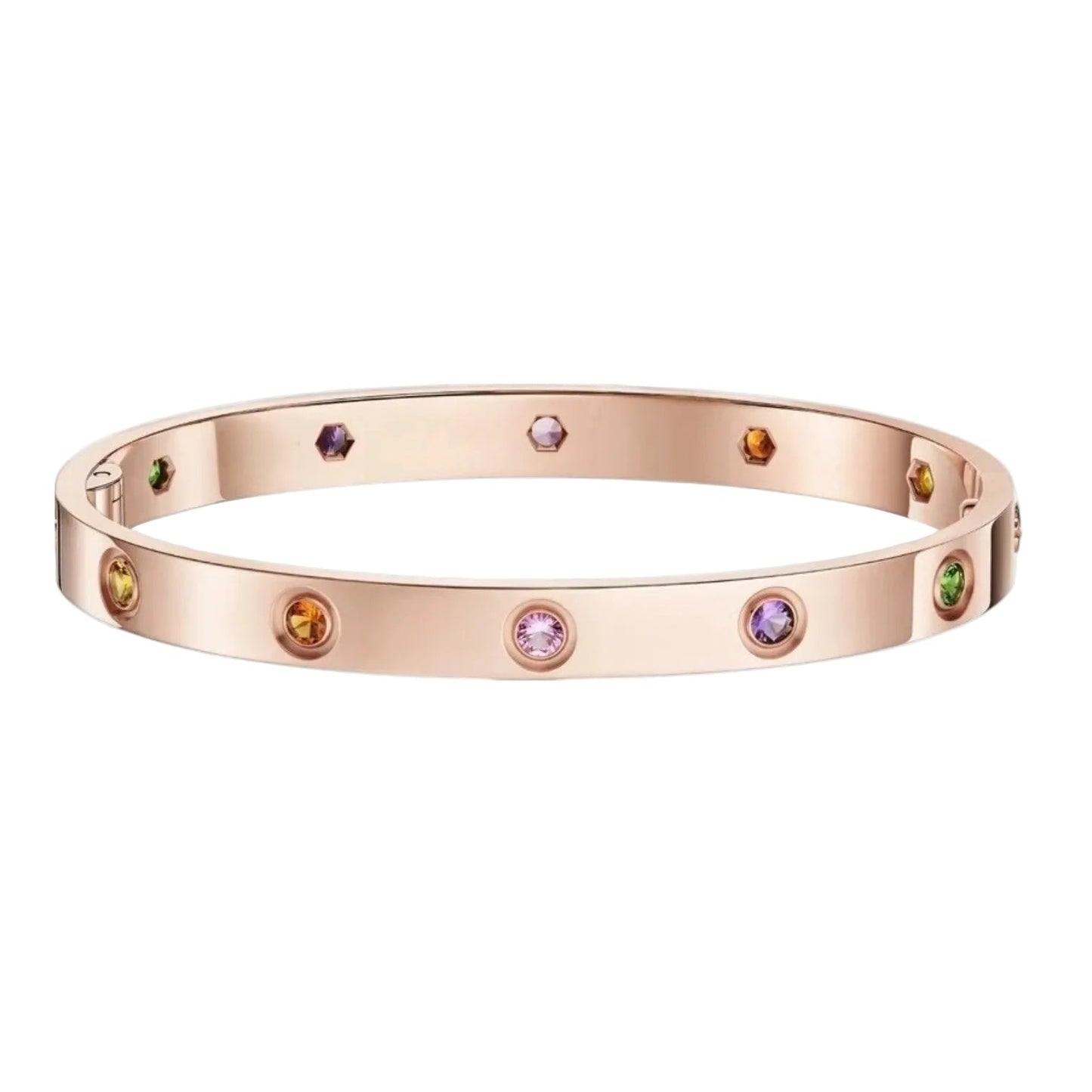 [Zalyn]CLASSIC 6.1MM LOVE BRACELET 10-DIAMOND MULTICOLOR