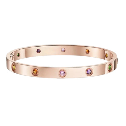 [Zalyn]CLASSIC 6.1MM LOVE BRACELET 10-DIAMOND MULTICOLOR