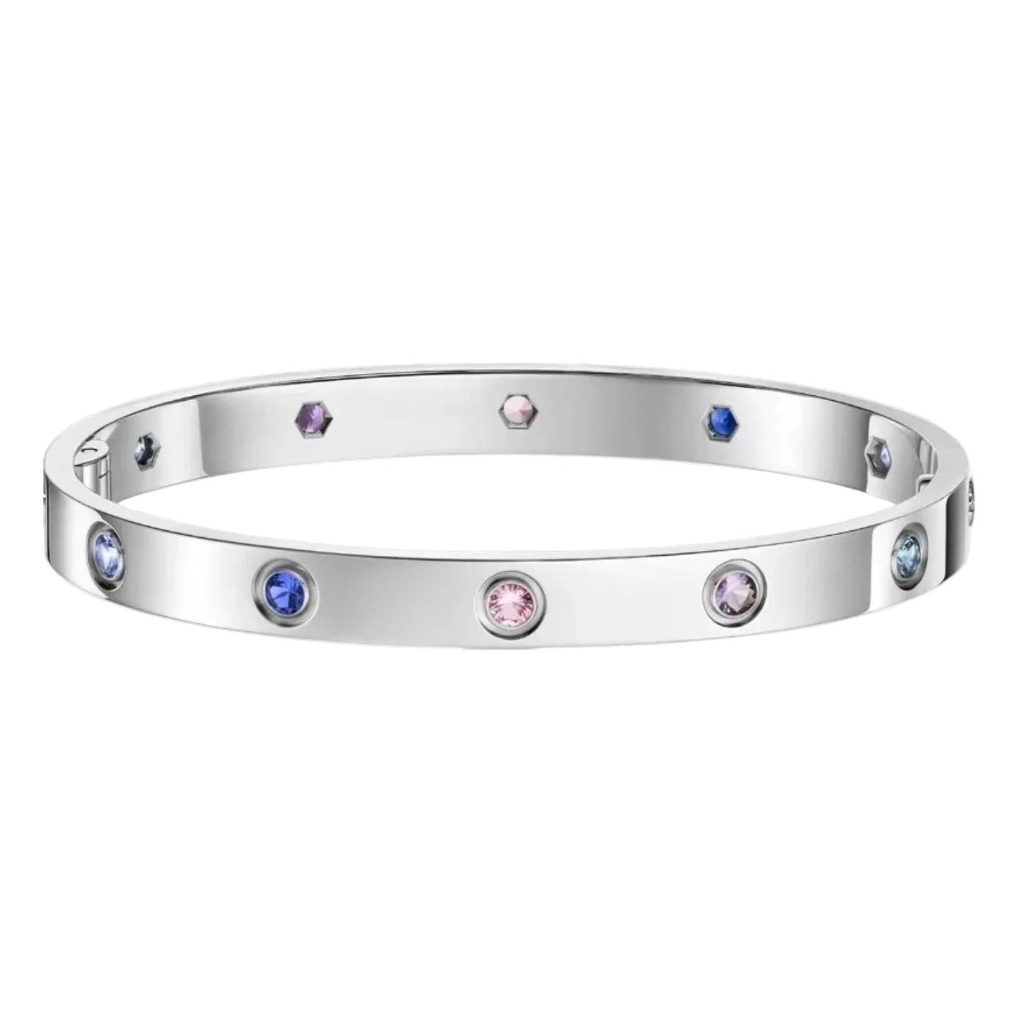 [Zalyn]CLASSIC 6.1MM LOVE BRACELET 10-DIAMOND MULTICOLOR