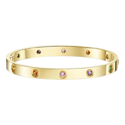 [Zalyn]CLASSIC 6.1MM LOVE BRACELET 10-DIAMOND MULTICOLOR