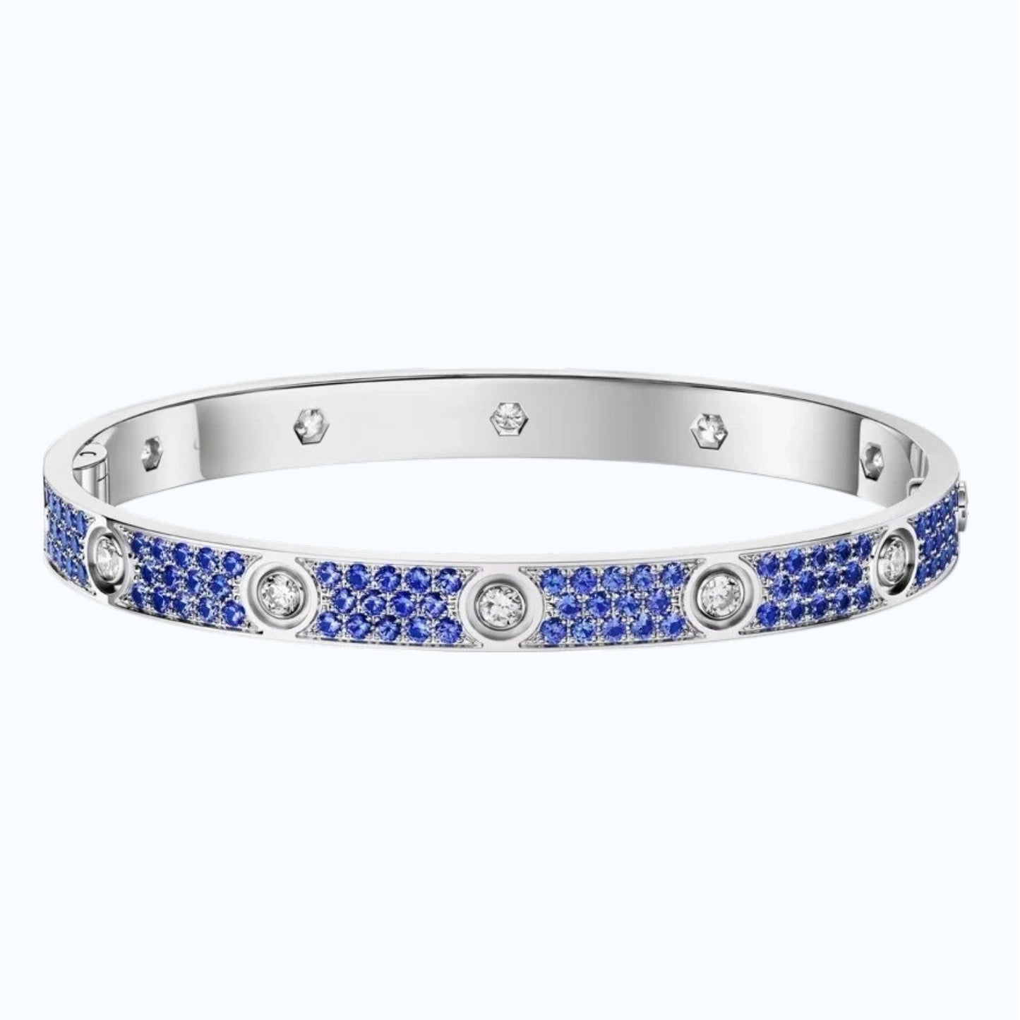 [Zalyn]CLASSIC 6.1MM LOVE BRACELET 10-DIAMOND FULL PAVÉ