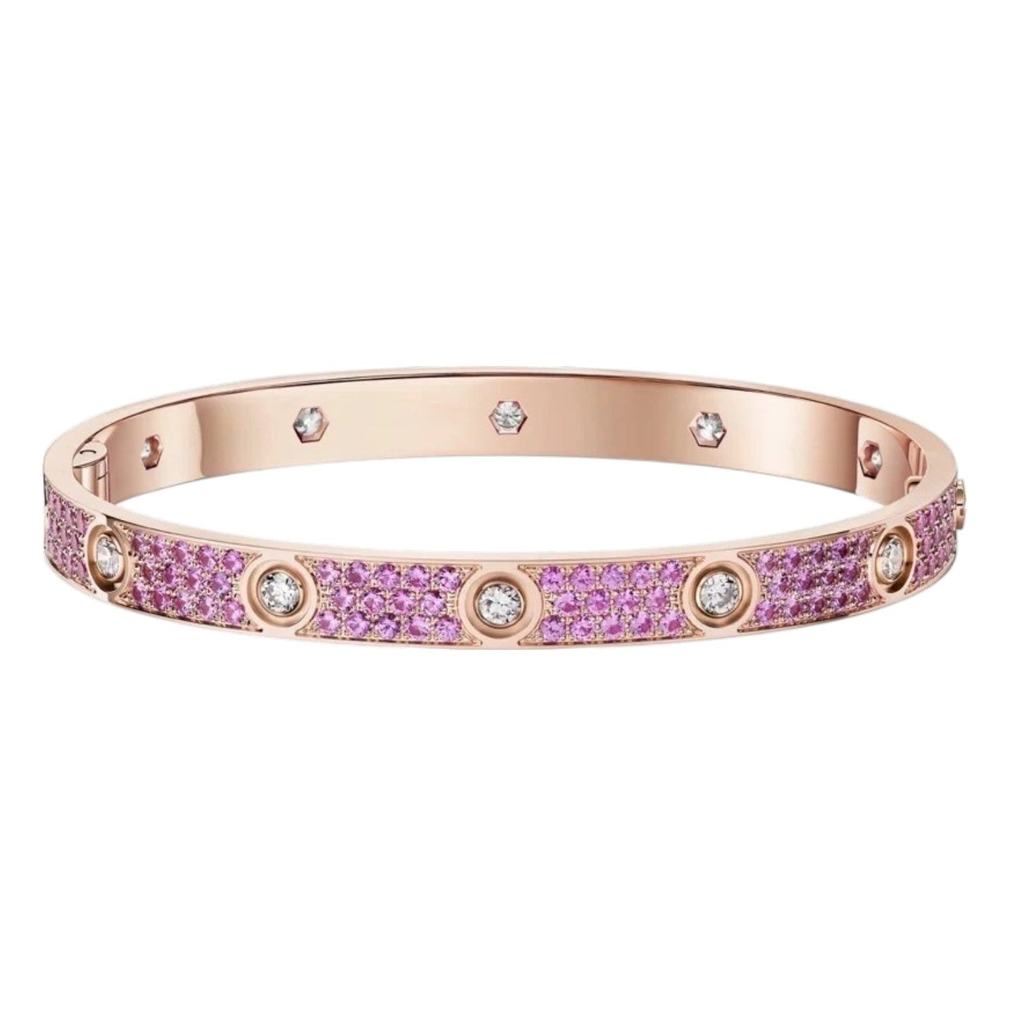 [Zalyn]CLASSIC 6.1MM LOVE BRACELET 10-DIAMOND FULL PAVÉ