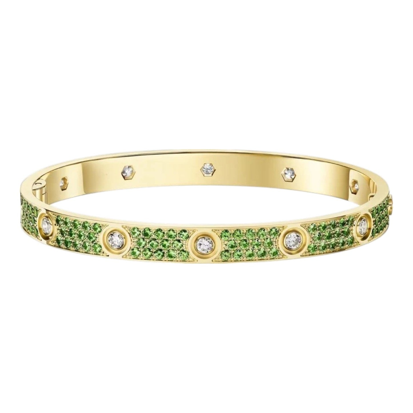 [Zalyn]CLASSIC 6.1MM LOVE BRACELET 10-DIAMOND FULL PAVÉ