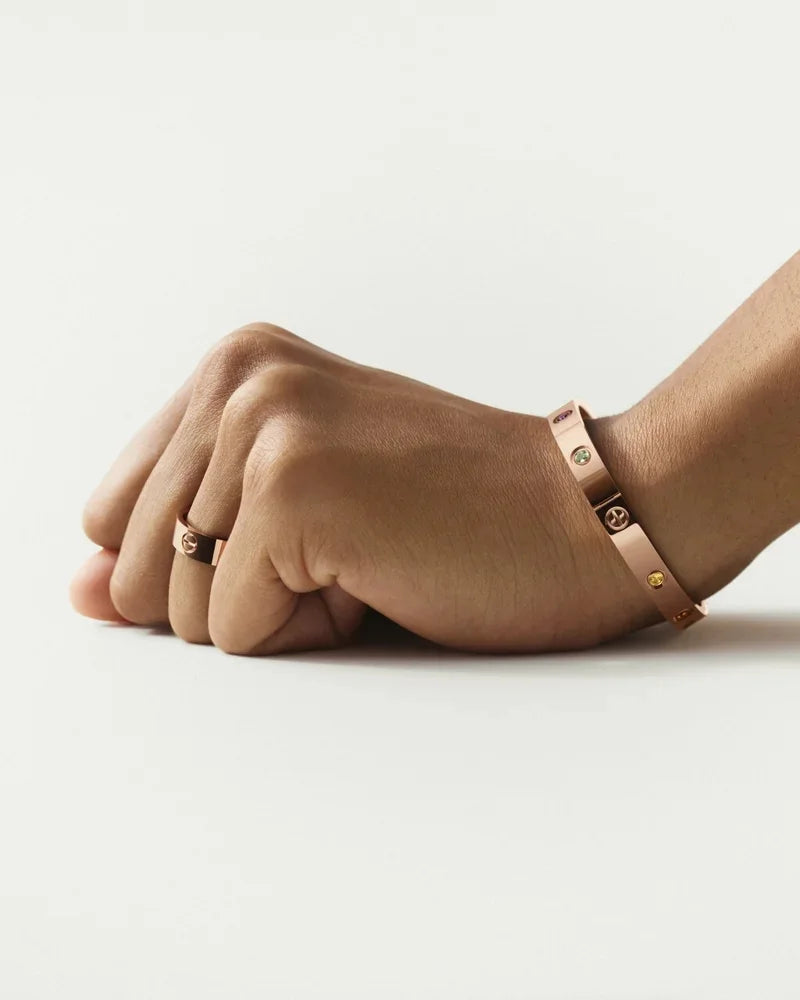 [Zalyn]CLASSIC 6.1MM LOVE BRACELET 10-DIAMOND FULL PAVÉ