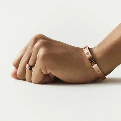 [Zalyn]CLASSIC 6.1MM LOVE BRACELET 10-DIAMOND MULTICOLOR