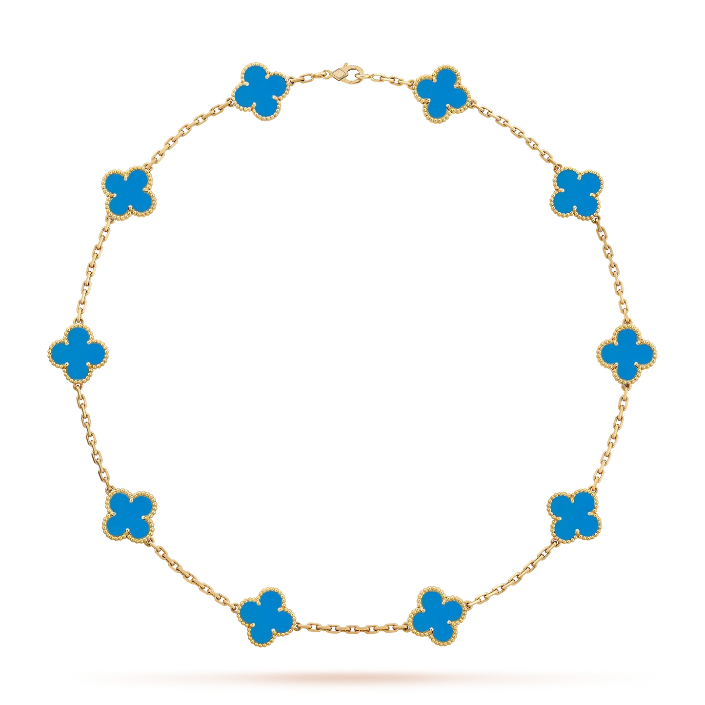 [Zalyn]CLASSIC LUCKY 10-MOTIF CLOVER NECKLACE GOLD COLLECTION