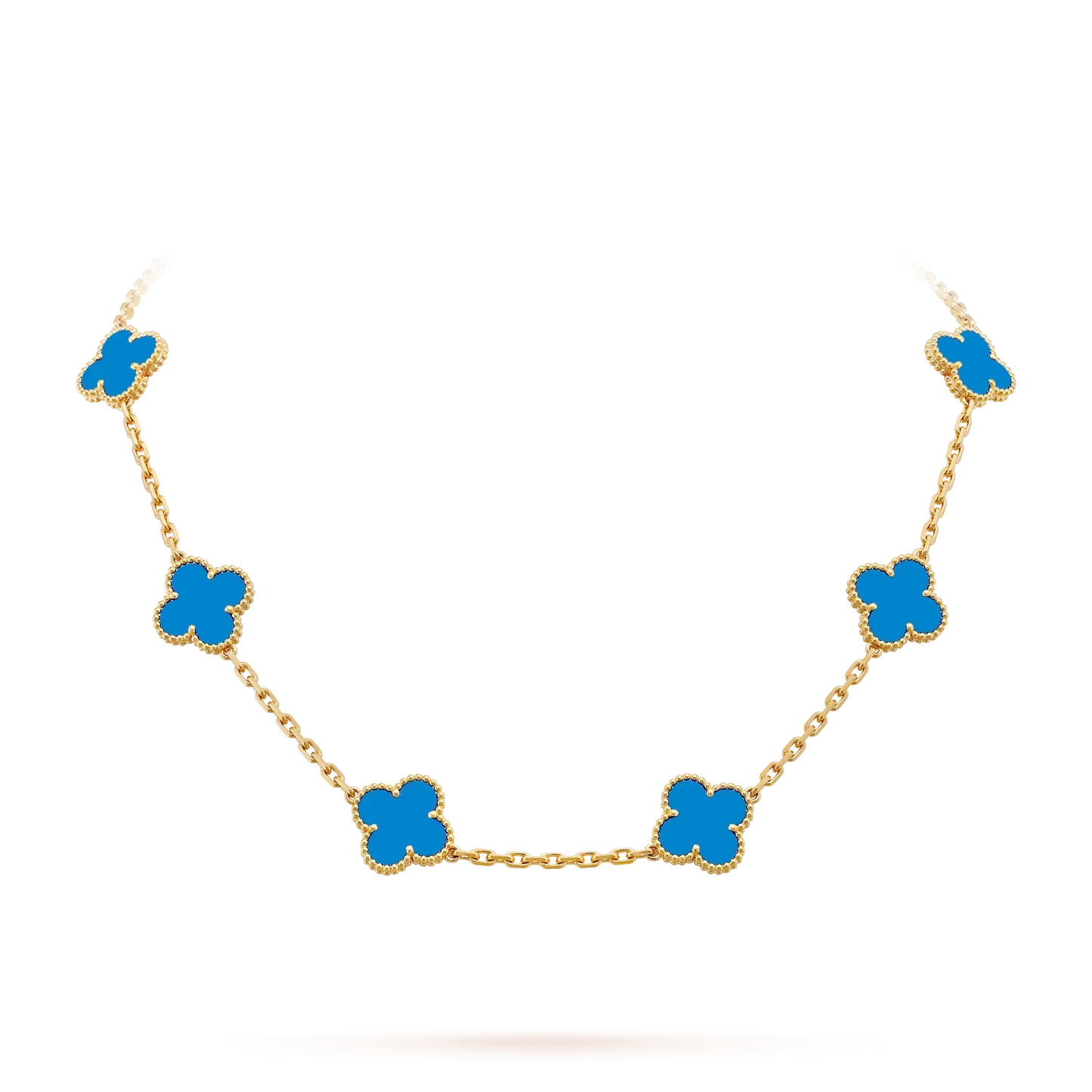 [Zalyn]CLASSIC LUCKY 10-MOTIF CLOVER NECKLACE GOLD COLLECTION