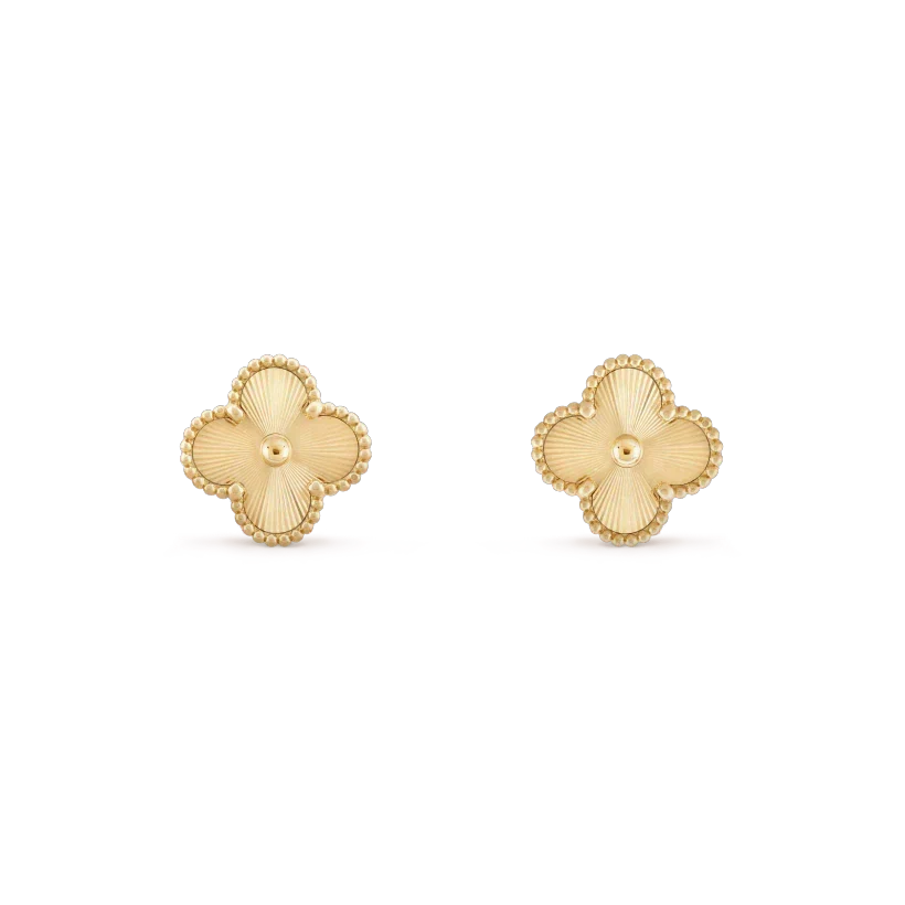 [Zalyn Jewelry ]CLOVER MINI 9.5MM LASER EARRINGS