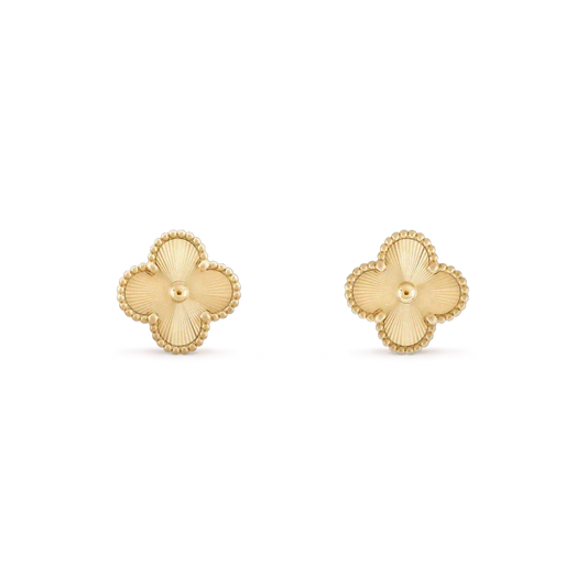 [Zalyn Jewelry ]CLOVER MINI 9.5MM LASER EARRINGS