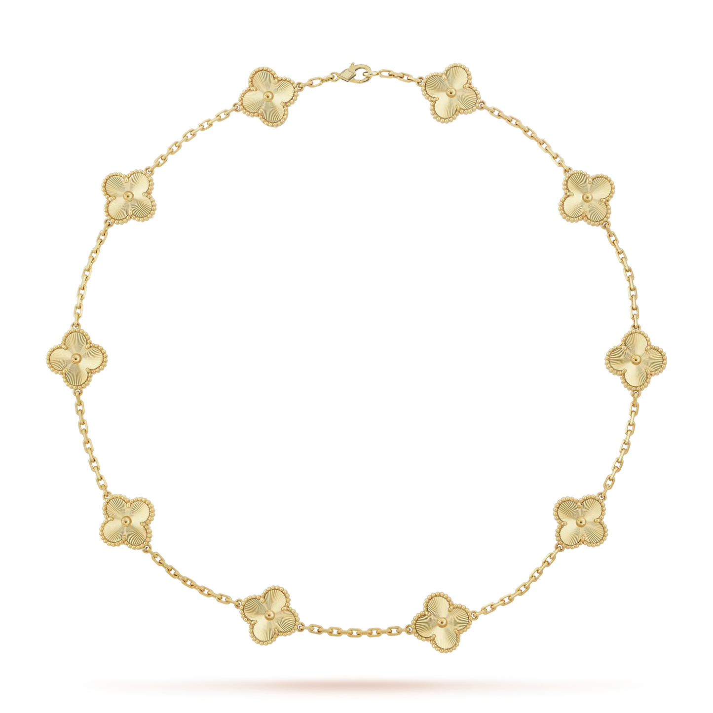 [Zalyn]CLASSIC LUCKY 10-MOTIF CLOVER NECKLACE GOLD COLLECTION