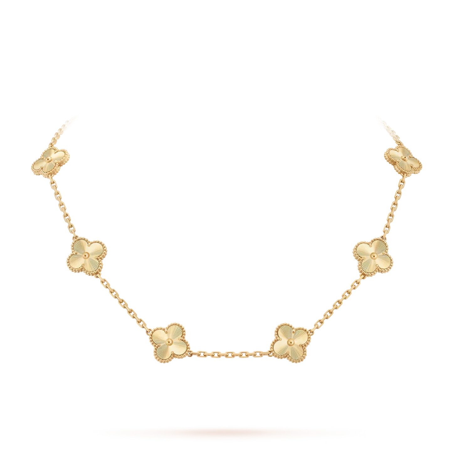 [Zalyn]CLASSIC LUCKY 10-MOTIF CLOVER NECKLACE GOLD COLLECTION