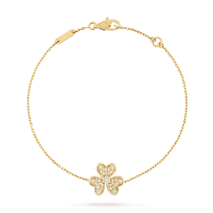 [Zalyn]LUMINOUS BLOSSOM SINGLE-MOTIF CHARM BRACELET