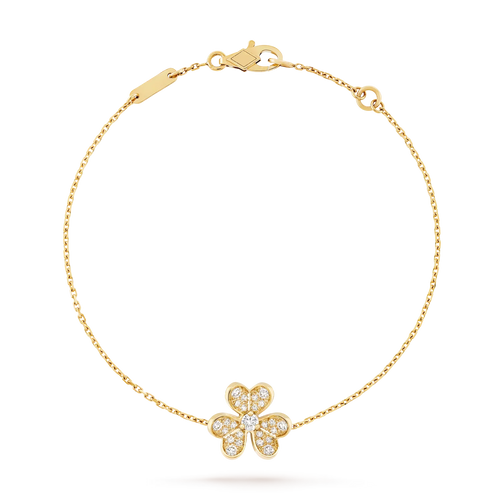[Zalyn]LUMINOUS BLOSSOM SINGLE-MOTIF CHARM BRACELET