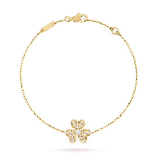 [Zalyn]LUMINOUS BLOSSOM SINGLE-MOTIF CHARM BRACELET