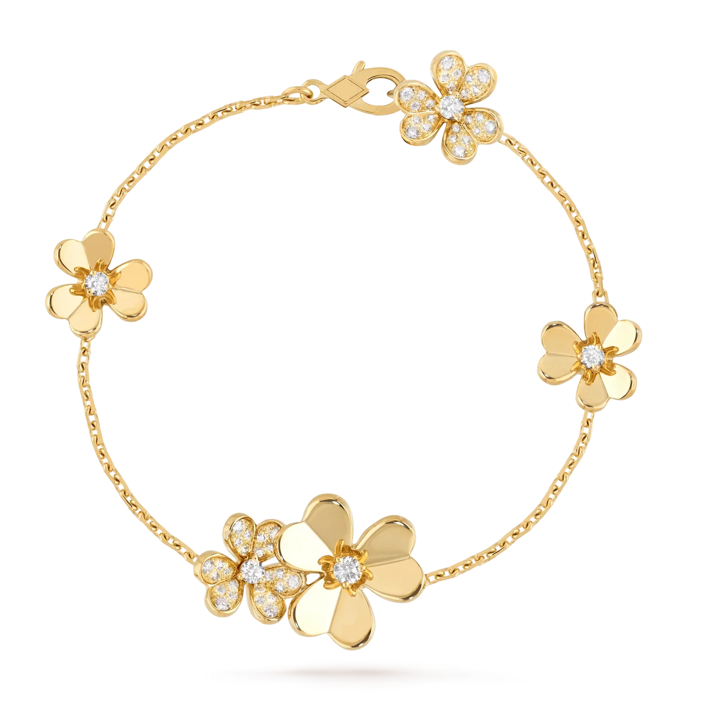 [Zalyn]LUMINOUS BLOSSOM 5-MOTIF CHARM BRACELET