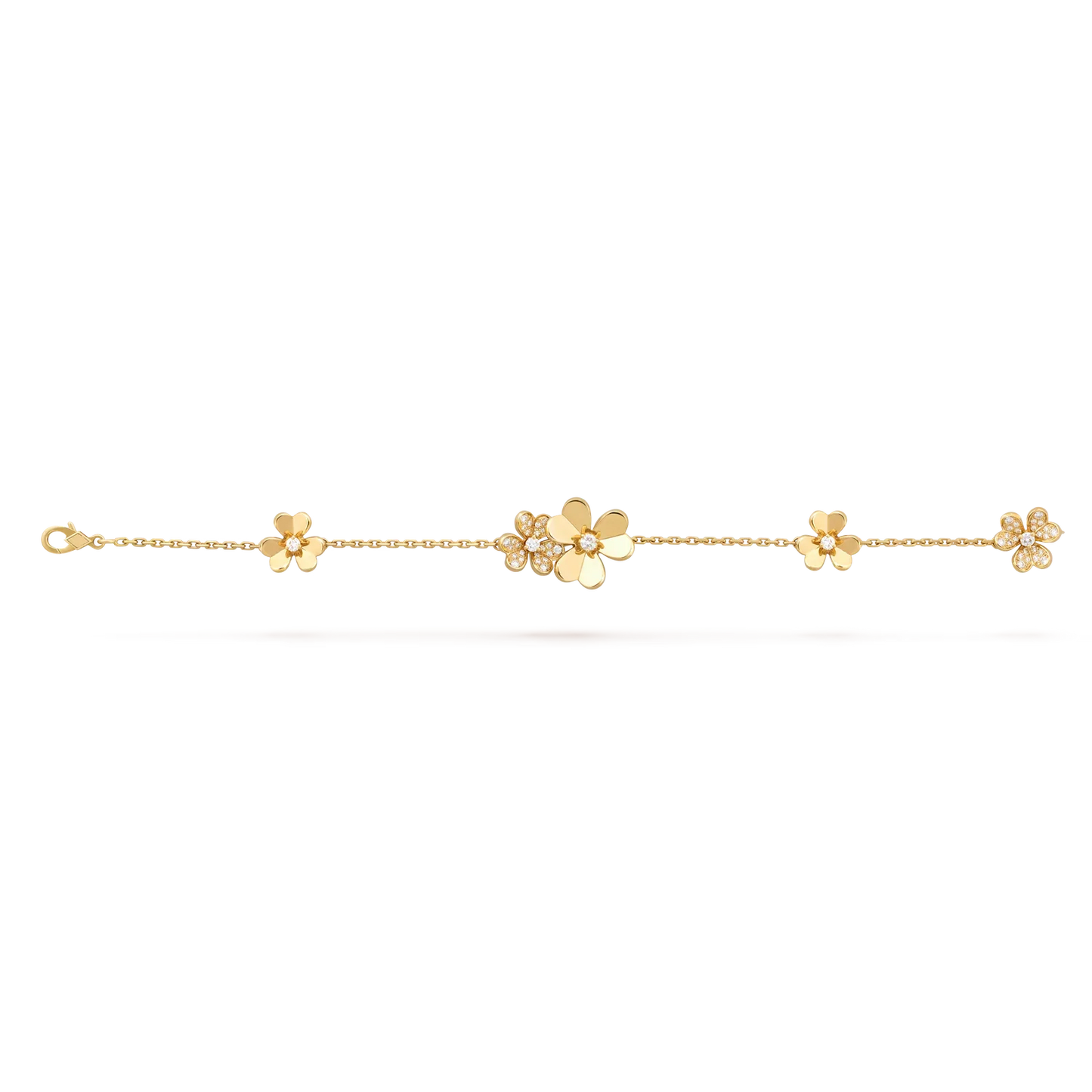 [Zalyn]LUMINOUS BLOSSOM 5-MOTIF CHARM BRACELET