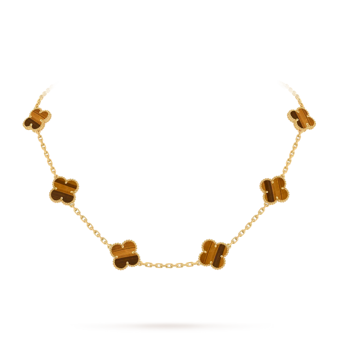[Zalyn]CLASSIC LUCKY 10-MOTIF CLOVER NECKLACE GOLD COLLECTION
