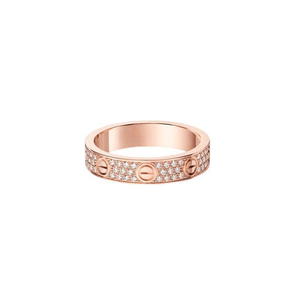 [Zalyn]LOVE 4MM PAVÉ DIAMOND RING