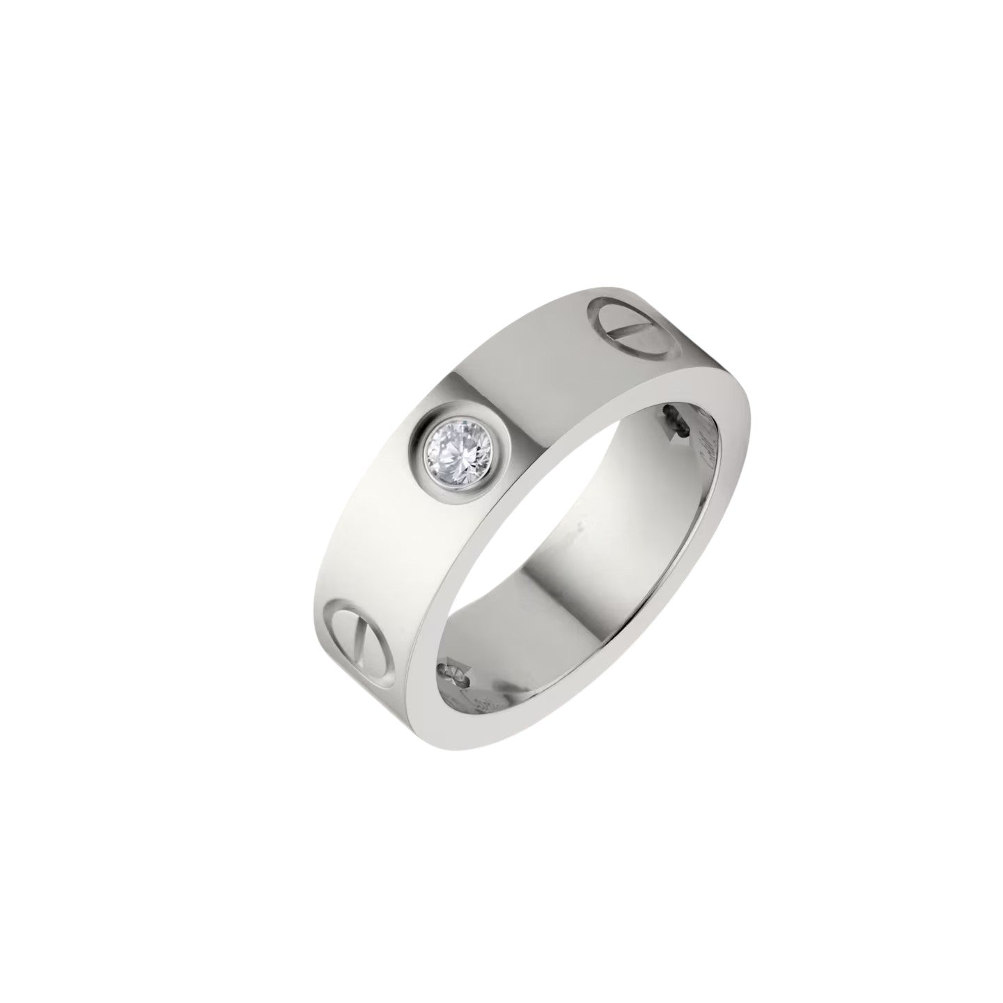[Zalyn]LOVE 5.5MM 3 DIAMONDS RING
