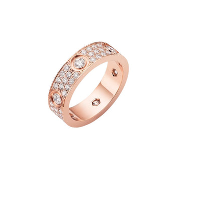 [Zalyn]LOVE 5.5MM FULL-PAVÉ 6-DIAMOND RING