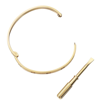 [Zalyn]CLASSIC 6.1MM LOVE SINGLE-SCREW CLOSURE BANGLE