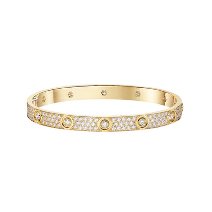 [Zalyn]CLASSIC 6.1MM LOVE BANGLE - 10-DIAMOND FULL PAVÉ